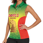 Australian Tasmania Lawn Bowls Custom Women Sleeveless Polo Shirt Aussie Minimalist Style - Aussie Hoodie