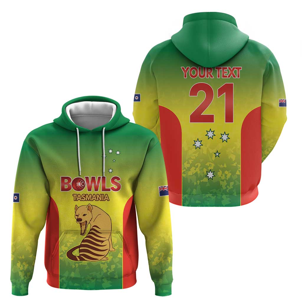 Australian Tasmania Lawn Bowls Custom Zip Hoodie Aussie Minimalist Style - Aussie Hoodie