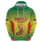 Australian Tasmania Lawn Bowls Custom Zip Hoodie Aussie Minimalist Style - Aussie Hoodie