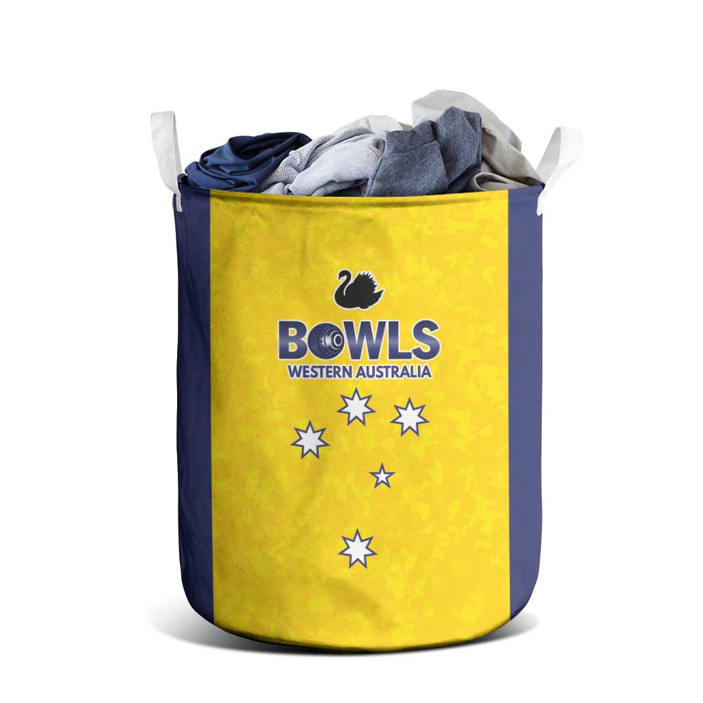 Western Australia Lawn Bowls Laundry Basket Aussie Minimalist Style - Aussie Hoodie