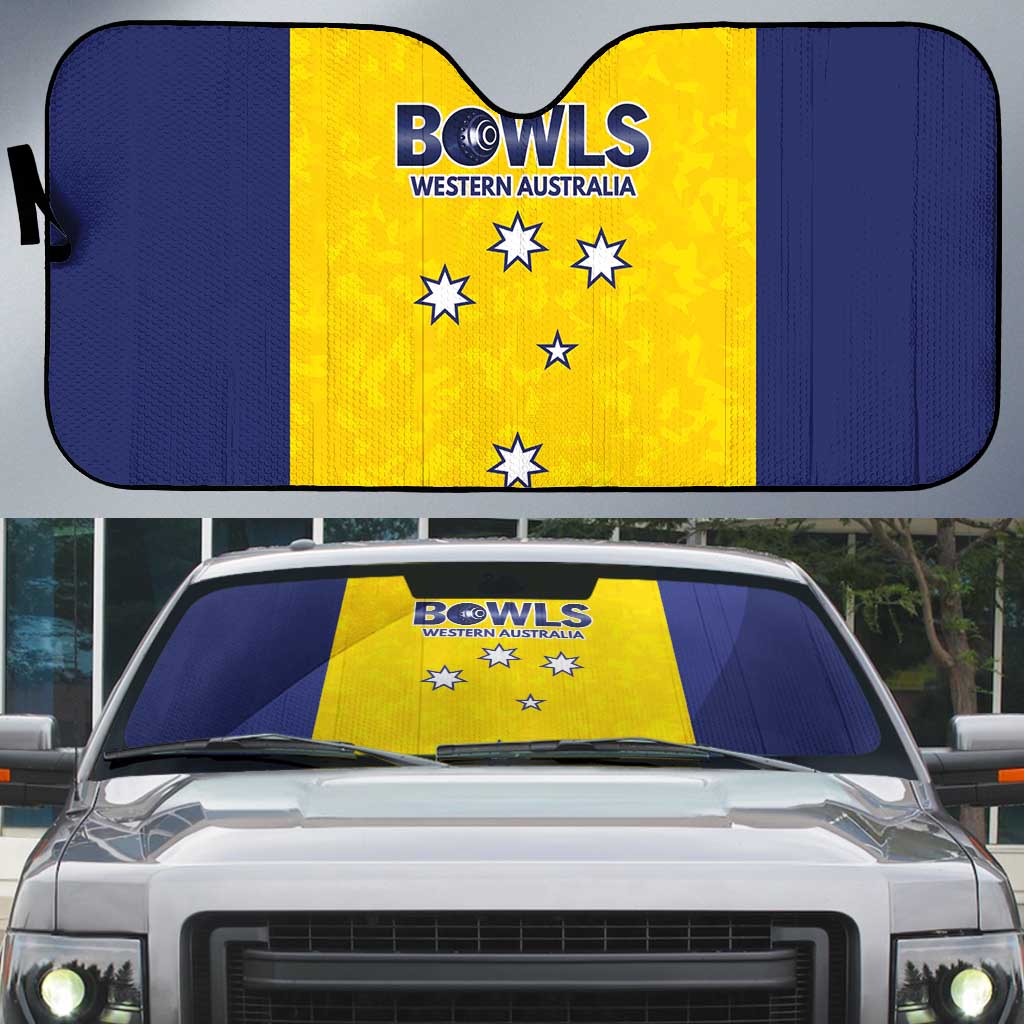 Western Australia Lawn Bowls Auto Sun Shade Aussie Minimalist Style - Aussie Hoodie