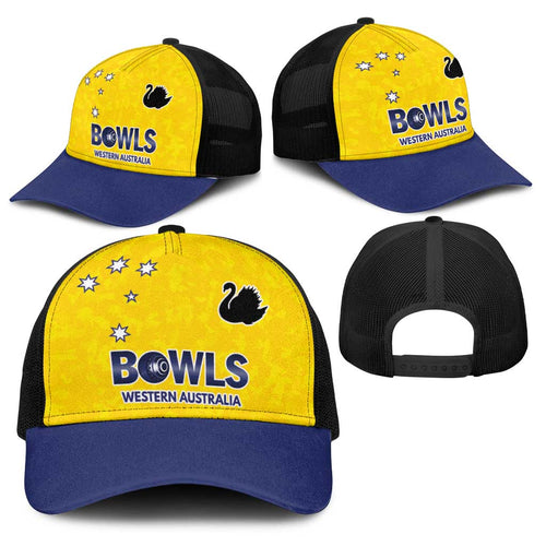 Western Australia Lawn Bowls Baseball Net Cap Aussie Minimalist Style - Aussie Hoodie