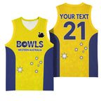 Western Australia Lawn Bowls Custom Basketball Jersey Aussie Minimalist Style - Aussie Hoodie