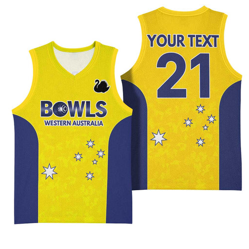 Western Australia Lawn Bowls Custom Basketball Jersey Aussie Minimalist Style - Aussie Hoodie