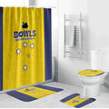 Western Australia Lawn Bowls Bathroom Set Aussie Minimalist Style - Aussie Hoodie