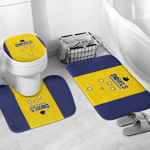 Western Australia Lawn Bowls Bathroom Set Aussie Minimalist Style - Aussie Hoodie