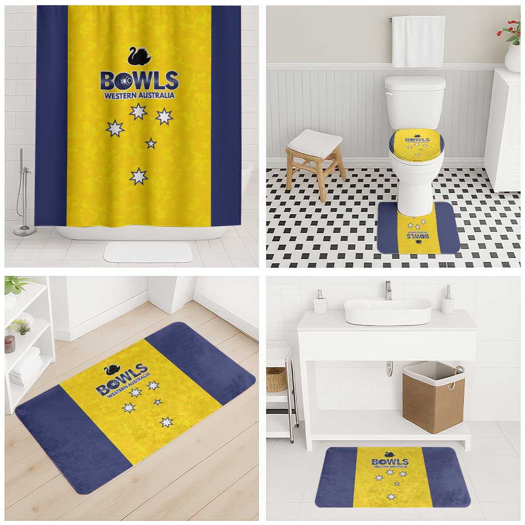Western Australia Lawn Bowls Bathroom Set Aussie Minimalist Style - Aussie Hoodie