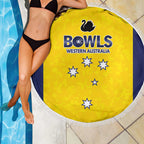 Western Australia Lawn Bowls Beach Blanket Aussie Minimalist Style - Aussie Hoodie
