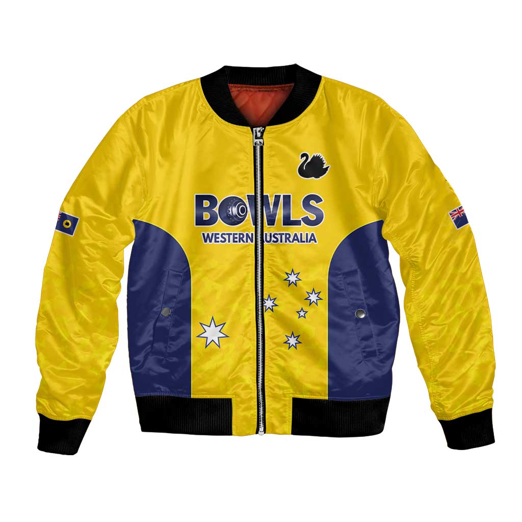 Western Australia Lawn Bowls Custom Bomber Jacket Aussie Minimalist Style - Aussie Hoodie