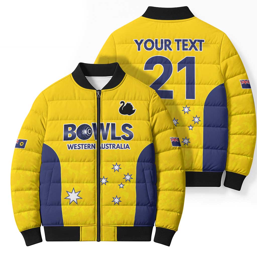 Western Australia Lawn Bowls Custom Bomber Puffer Jacket Aussie Minimalist Style - Aussie Hoodie