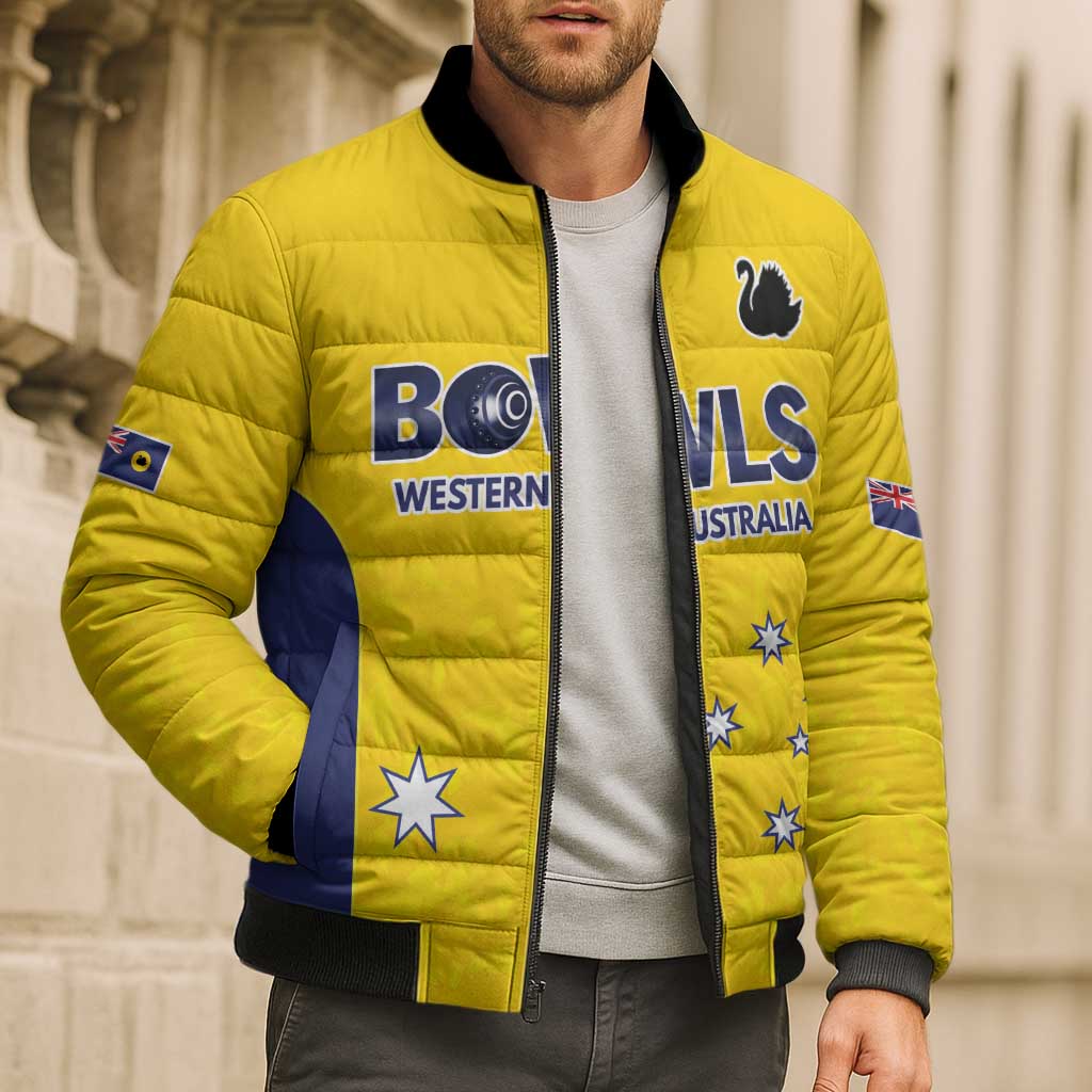 Western Australia Lawn Bowls Custom Bomber Puffer Jacket Aussie Minimalist Style - Aussie Hoodie