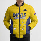 Western Australia Lawn Bowls Custom Bomber Puffer Jacket Aussie Minimalist Style - Aussie Hoodie