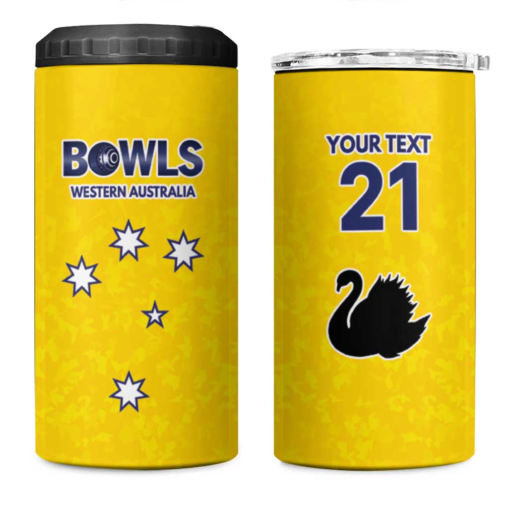 Western Australia Lawn Bowls Custom 4 in 1 Can Cooler Tumbler Aussie Minimalist Style - Aussie Hoodie