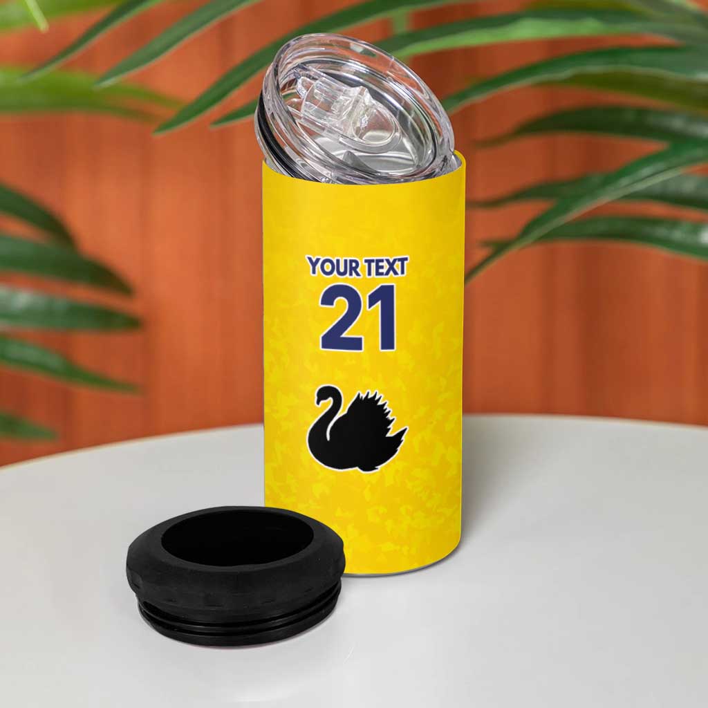 Western Australia Lawn Bowls Custom 4 in 1 Can Cooler Tumbler Aussie Minimalist Style - Aussie Hoodie