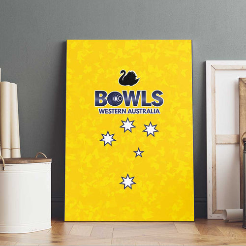 Western Australia Lawn Bowls Canvas Wall Art Aussie Minimalist Style - Aussie Hoodie