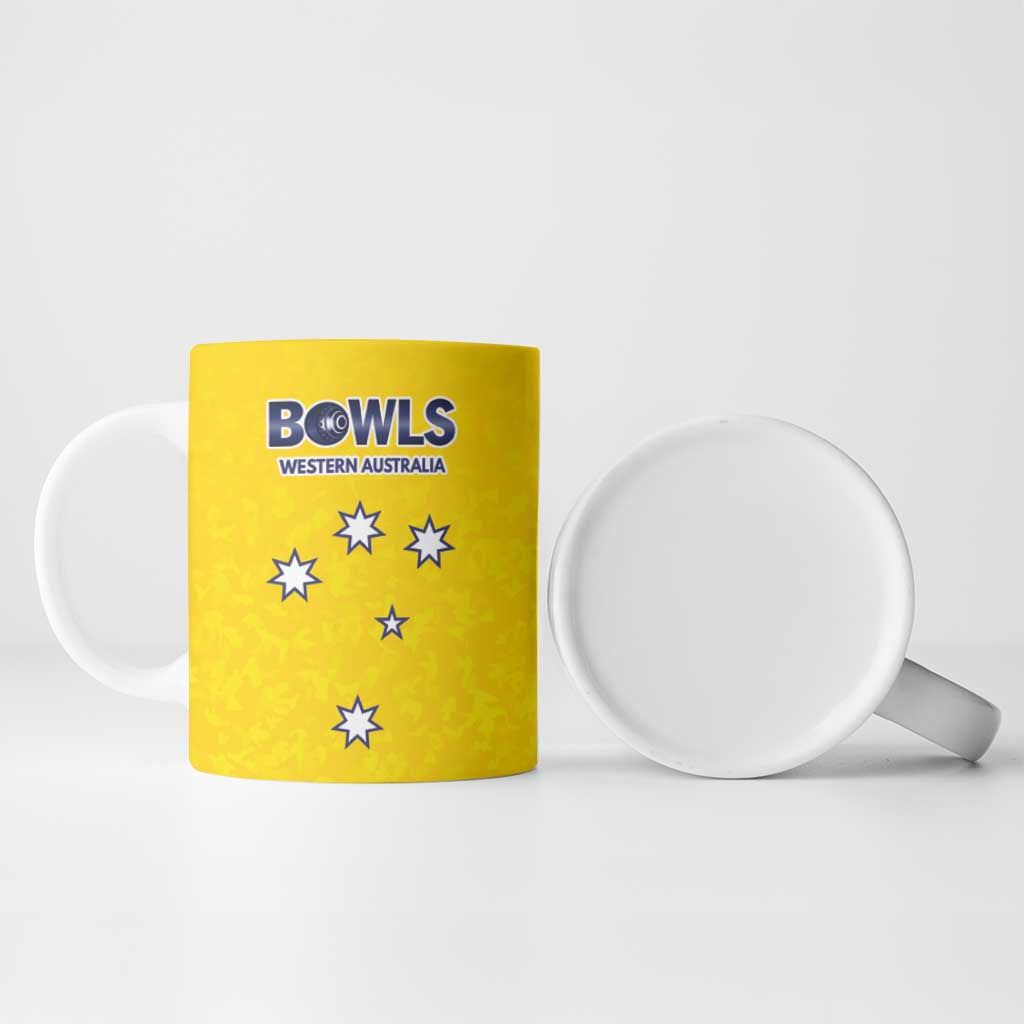 Western Australia Lawn Bowls Custom Ceramic Mug Aussie Minimalist Style - Aussie Hoodie