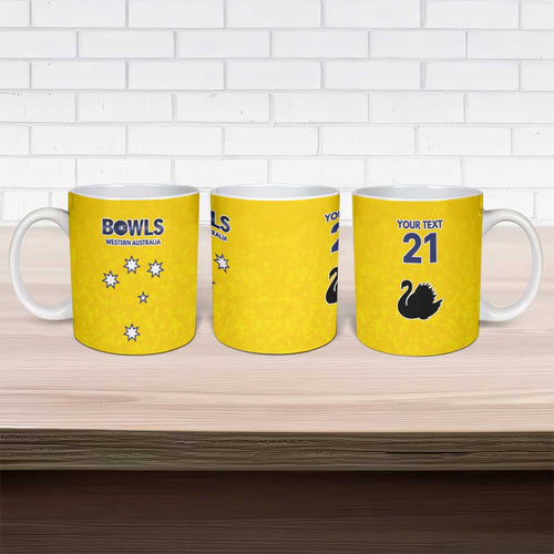 Western Australia Lawn Bowls Custom Ceramic Mug Aussie Minimalist Style - Aussie Hoodie