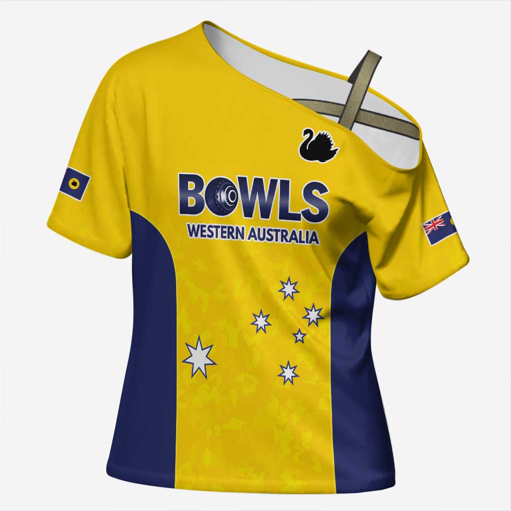 Western Australia Lawn Bowls Custom Cross Shoulder Shirt Aussie Minimalist Style - Aussie Hoodie