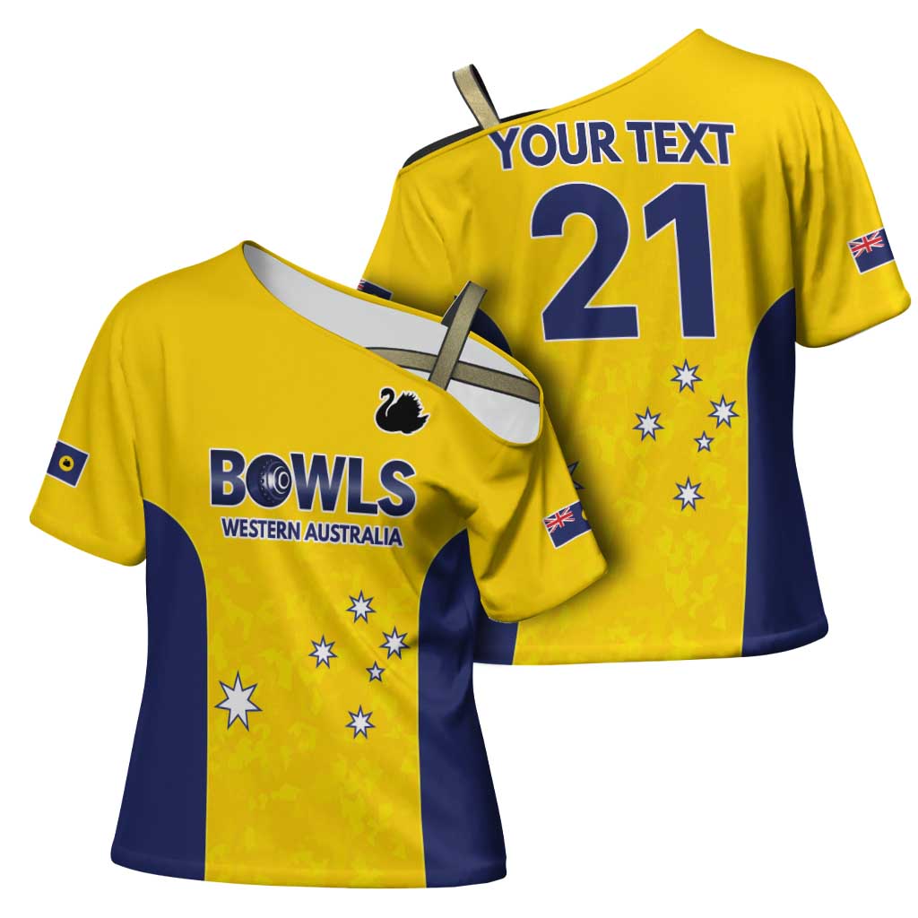 Western Australia Lawn Bowls Custom Cross Shoulder Shirt Aussie Minimalist Style - Aussie Hoodie