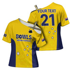 Western Australia Lawn Bowls Custom Cross Shoulder Shirt Aussie Minimalist Style - Aussie Hoodie