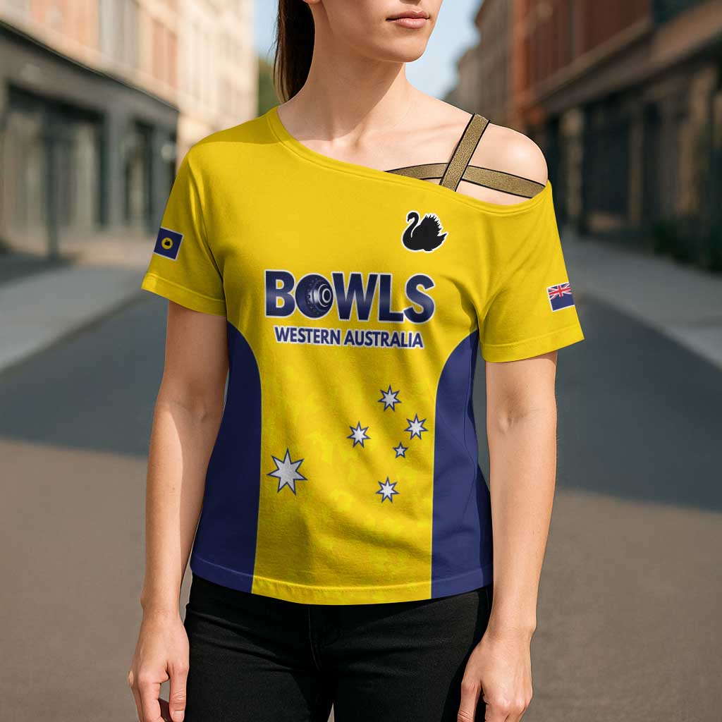 Western Australia Lawn Bowls Custom Cross Shoulder Shirt Aussie Minimalist Style - Aussie Hoodie