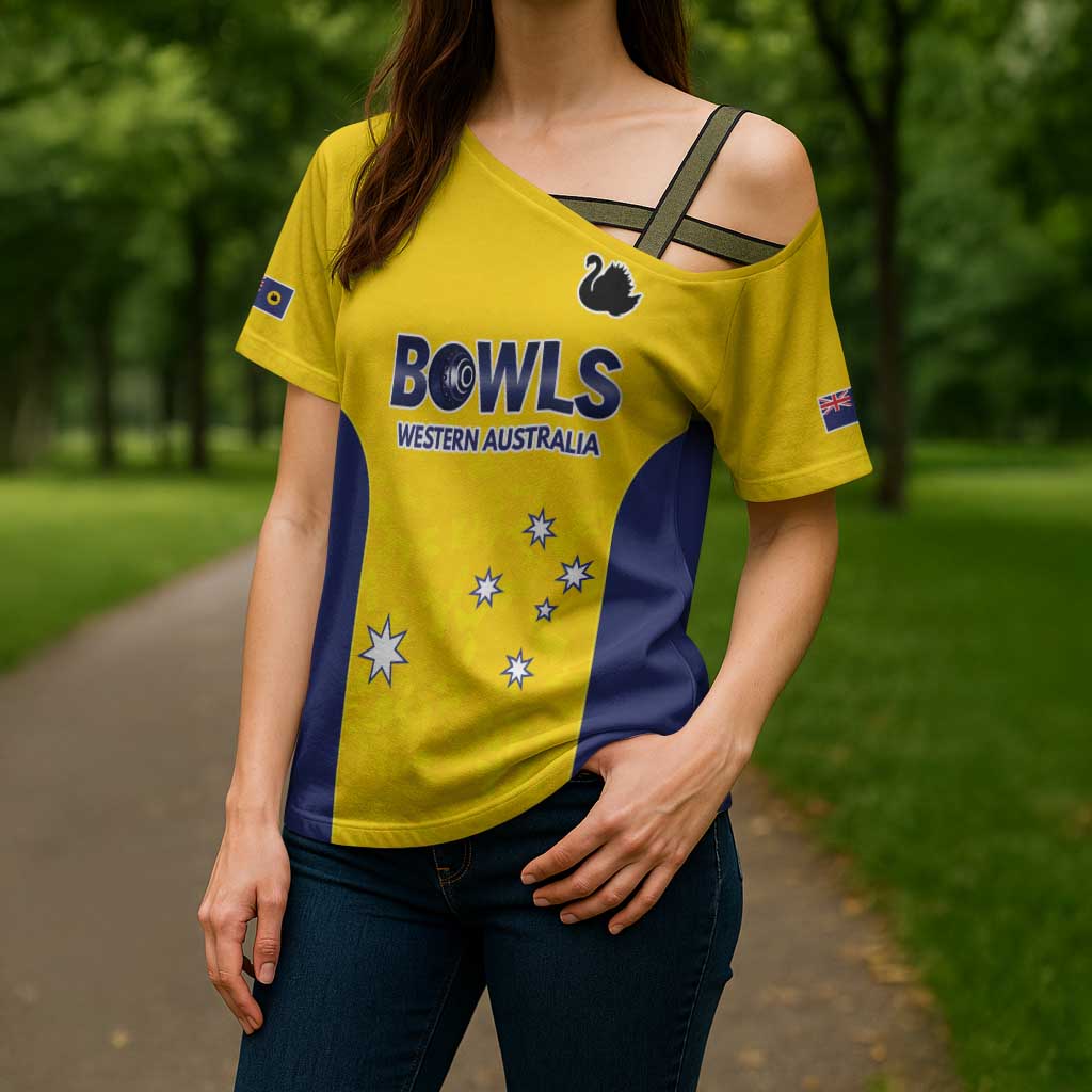 Western Australia Lawn Bowls Custom Cross Shoulder Shirt Aussie Minimalist Style - Aussie Hoodie