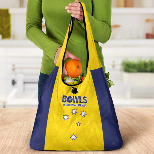 Western Australia Lawn Bowls Grocery Bag Aussie Minimalist Style - Aussie Hoodie