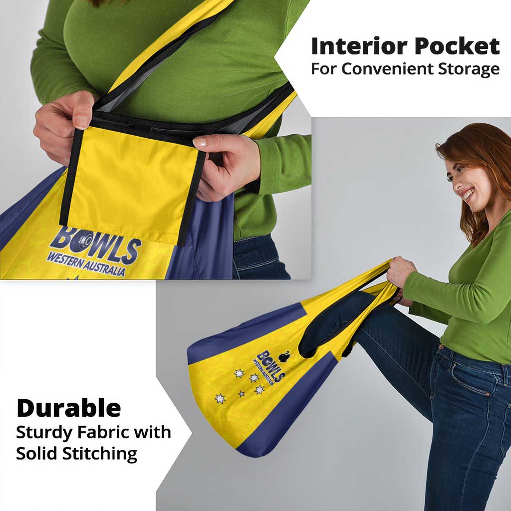 Western Australia Lawn Bowls Grocery Bag Aussie Minimalist Style - Aussie Hoodie