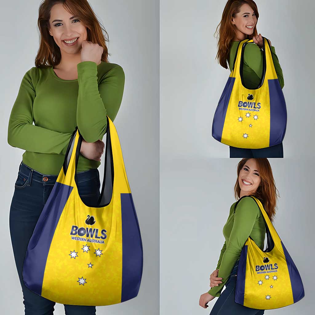 Western Australia Lawn Bowls Grocery Bag Aussie Minimalist Style - Aussie Hoodie