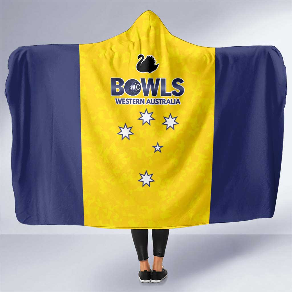 Western Australia Lawn Bowls Hooded Blanket Aussie Minimalist Style - Aussie Hoodie