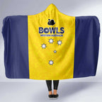 Western Australia Lawn Bowls Hooded Blanket Aussie Minimalist Style - Aussie Hoodie
