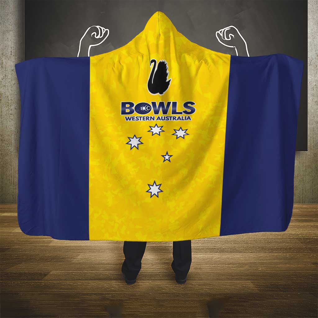 Western Australia Lawn Bowls Hooded Blanket Aussie Minimalist Style - Aussie Hoodie