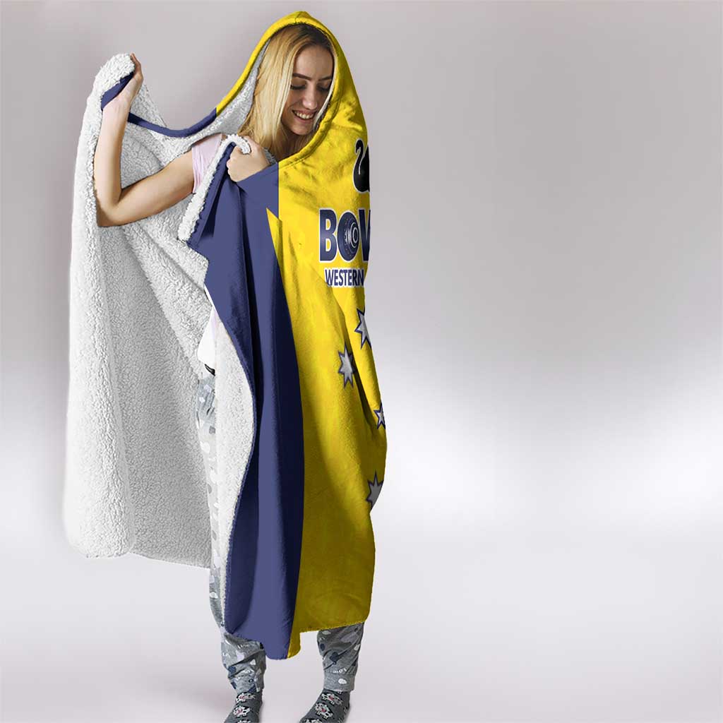 Western Australia Lawn Bowls Hooded Blanket Aussie Minimalist Style - Aussie Hoodie