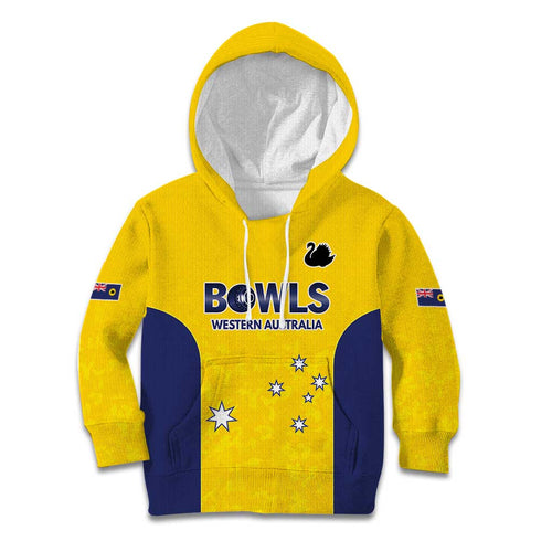Western Australia Lawn Bowls Custom Kid Hoodie Aussie Minimalist Style - Aussie Hoodie