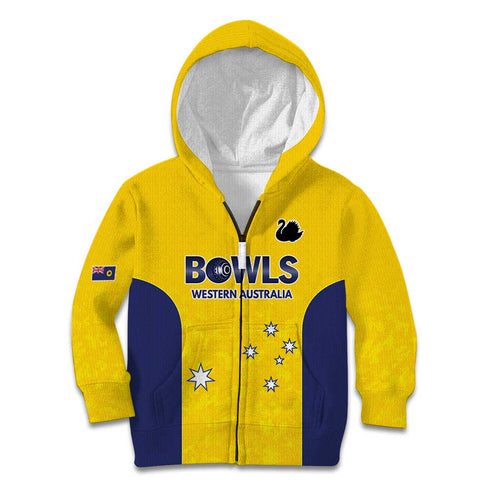 Western Australia Lawn Bowls Custom Kid Hoodie Aussie Minimalist Style - Aussie Hoodie