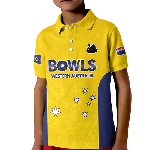 Western Australia Lawn Bowls Custom Kid Polo Shirt Aussie Minimalist Style - Aussie Hoodie