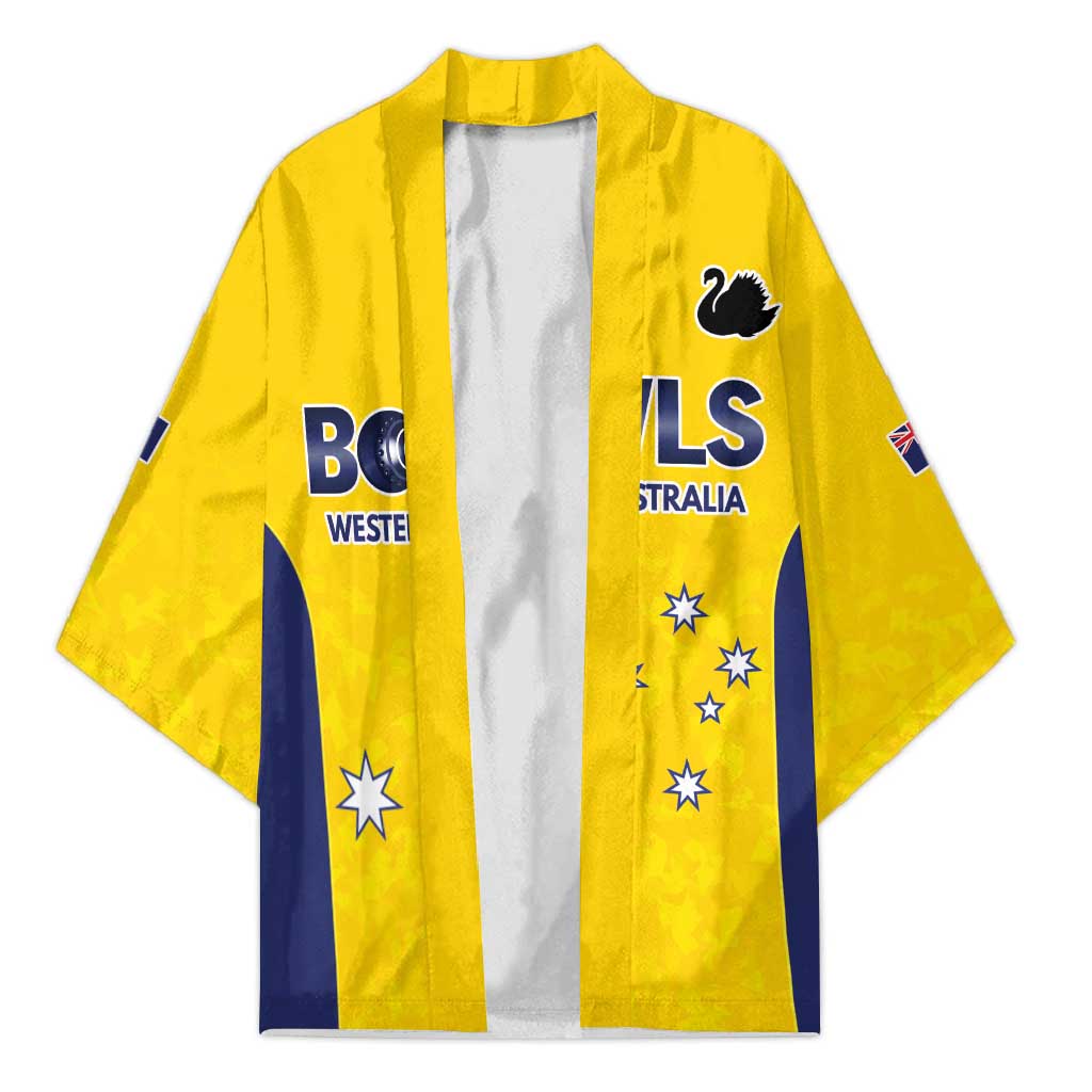 Western Australia Lawn Bowls Custom Kimono Aussie Minimalist Style - Aussie Hoodie