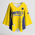 Western Australia Lawn Bowls Custom Kimono Sleeve Blouse Aussie Minimalist Style - Aussie Hoodie