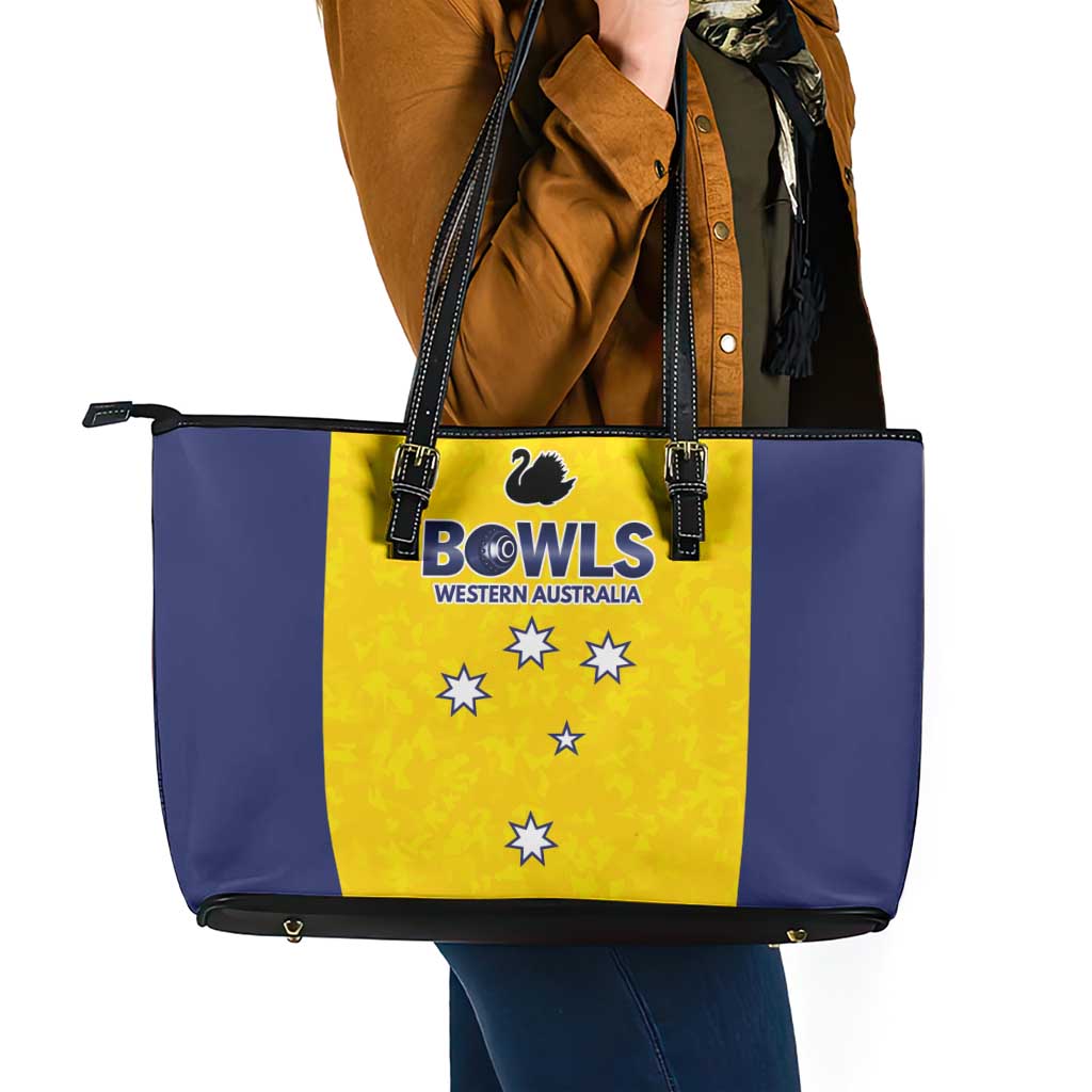 Western Australia Lawn Bowls Leather Tote Bag Aussie Minimalist Style - Aussie Hoodie
