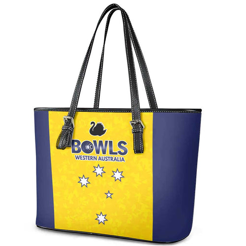 Western Australia Lawn Bowls Leather Tote Bag Aussie Minimalist Style - Aussie Hoodie