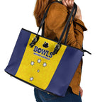 Western Australia Lawn Bowls Leather Tote Bag Aussie Minimalist Style - Aussie Hoodie