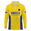 Western Australia Lawn Bowls Custom Long Sleeve Polo Shirt Aussie Minimalist Style - Aussie Hoodie