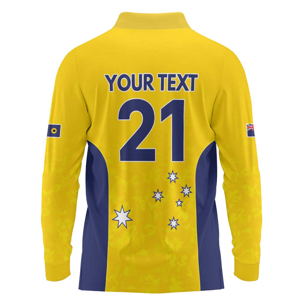 Western Australia Lawn Bowls Custom Long Sleeve Polo Shirt Aussie Minimalist Style - Aussie Hoodie