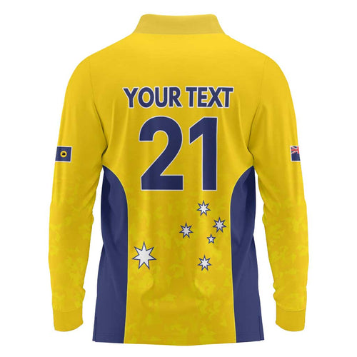 Western Australia Lawn Bowls Custom Long Sleeve Polo Shirt Aussie Minimalist Style - Aussie Hoodie