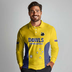 Western Australia Lawn Bowls Custom Long Sleeve Polo Shirt Aussie Minimalist Style - Aussie Hoodie