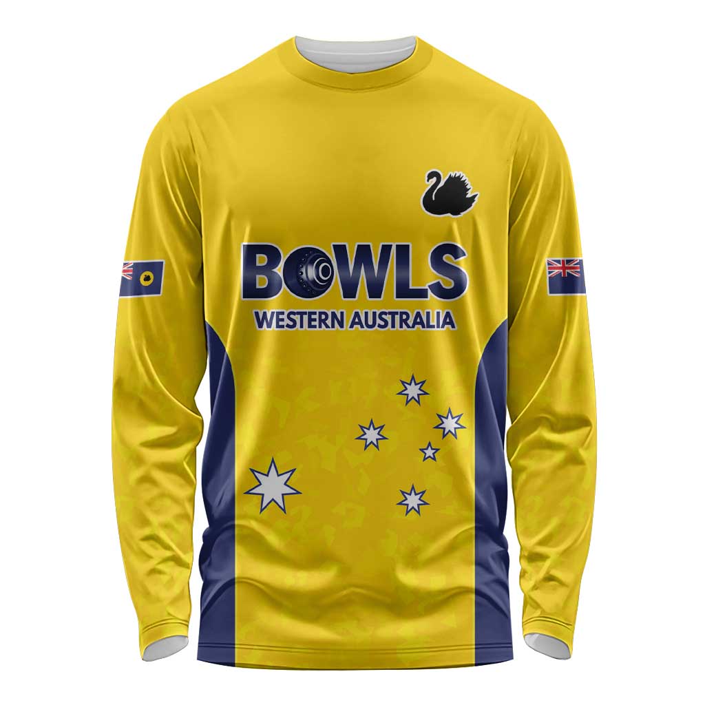 Western Australia Lawn Bowls Custom Long Sleeve Shirt Aussie Minimalist Style - Aussie Hoodie