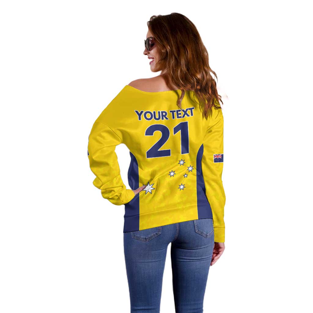 Western Australia Lawn Bowls Custom Off Shoulder Sweater Aussie Minimalist Style - Aussie Hoodie