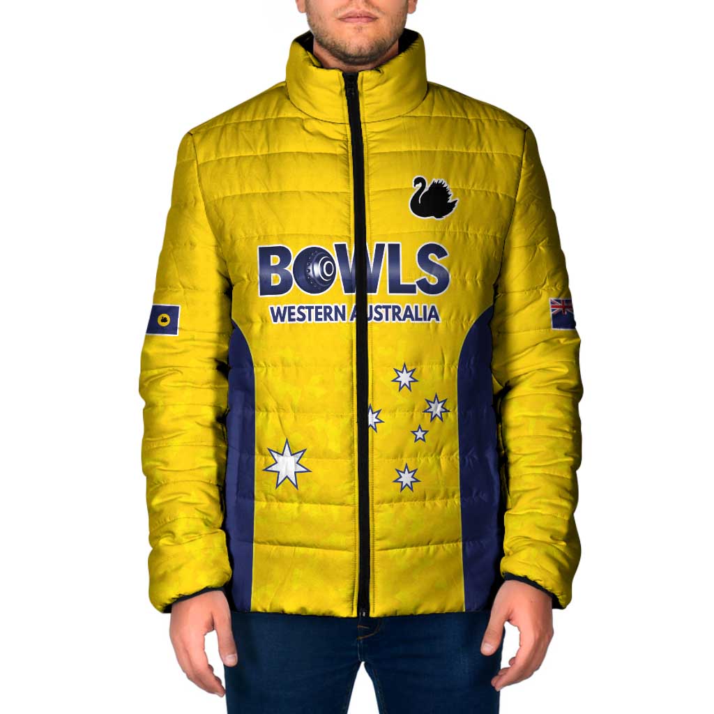 Western Australia Lawn Bowls Custom Padded Jacket Aussie Minimalist Style - Aussie Hoodie
