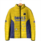 Western Australia Lawn Bowls Custom Padded Jacket Aussie Minimalist Style - Aussie Hoodie