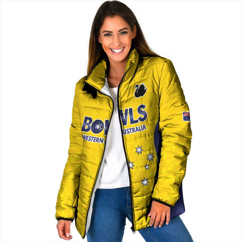 Western Australia Lawn Bowls Custom Padded Jacket Aussie Minimalist Style - Aussie Hoodie